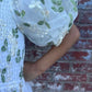 Macy dress in white & green